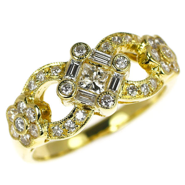 K18YG ダイヤモンド リング 0.74ct