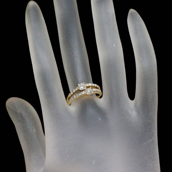K18YG ダイヤモンド  リング 0.51ct D0.35ct