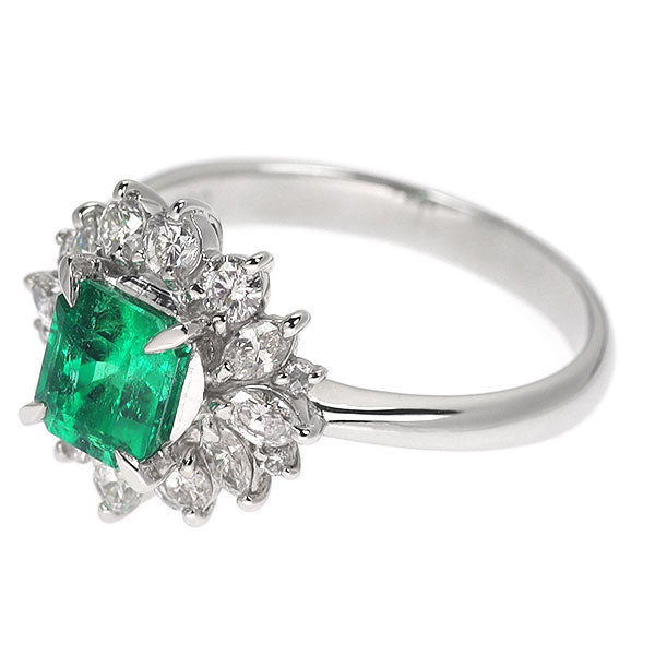 Pt900 エメラルド ダイヤモンド リング 1.13ct D0.73ct