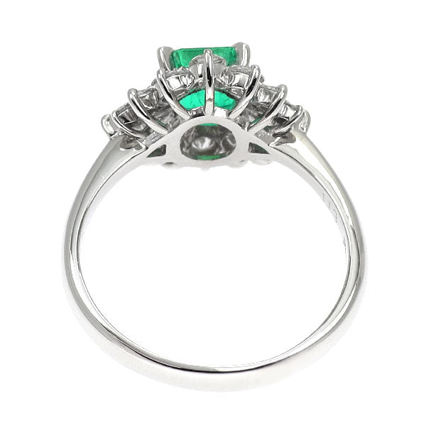 Pt900 エメラルド ダイヤモンド リング 1.13ct D0.73ct