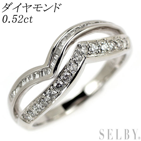 K18WG ダイヤモンド リング 0.52ct