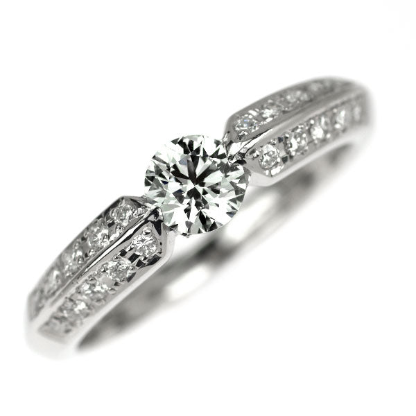 Pt900 ダイヤモンド  リング 0.47ct D0.24ct