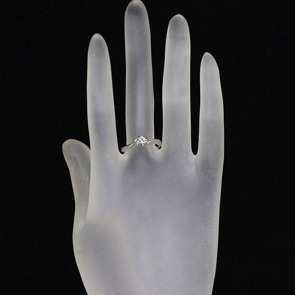 4℃ Pt950 ダイヤモンド リング 0.350ct E VVS1 VG