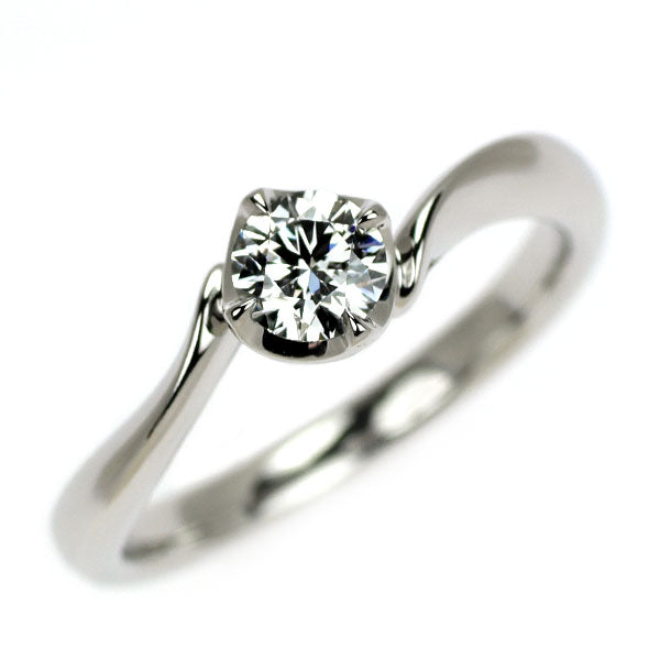 4℃ Pt950 ダイヤモンド リング 0.350ct E VVS1 VG