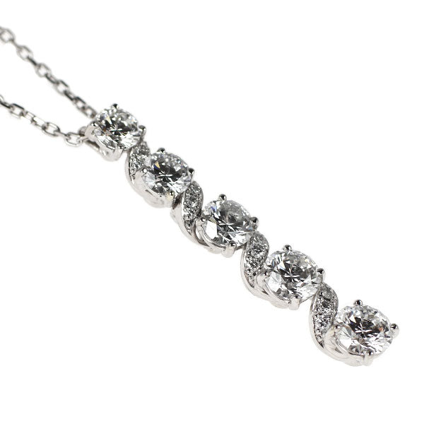 サバース Pt900/ Pt850 ダイヤモンド ペンダントネックレス 1.35ct D0.06ct 《セルビー銀座店》【中古】