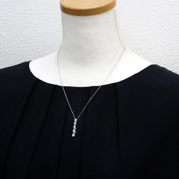 サバース Pt900/ Pt850 ダイヤモンド ペンダントネックレス 1.35ct D0.06ct 《セルビー銀座店》【中古】