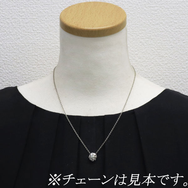K18WG ダイヤモンド ペンダントトップ 0.37ct フラワー