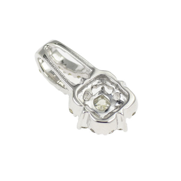 K18WG プリンセスカット ダイヤモンド ペンダントトップ 0.20ct D0.20ct
