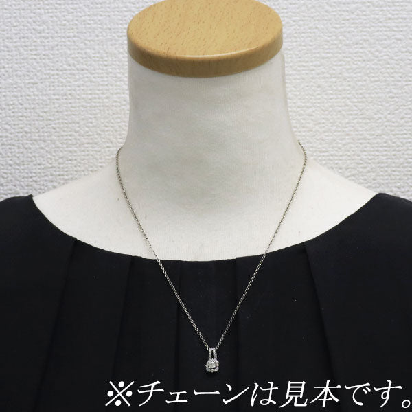 K18WG プリンセスカット ダイヤモンド ペンダントトップ 0.20ct D0.20ct