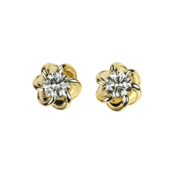 K18YG ダイヤモンド ピアス 0.55ct