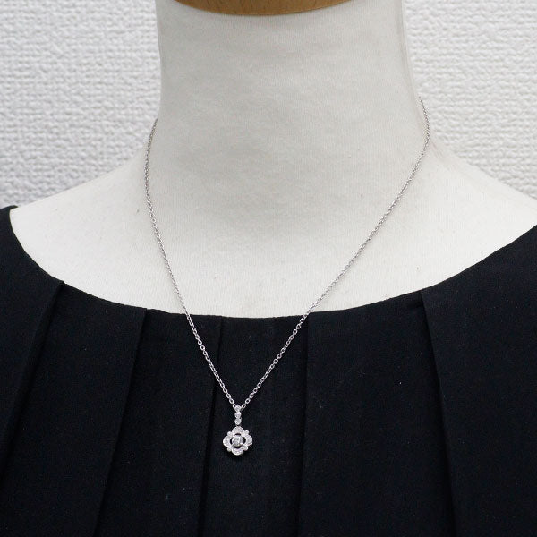 Pt950/ Pt850 ダイヤモンド ペンダントネックレス 0.18ct D0.14ct フラワー
