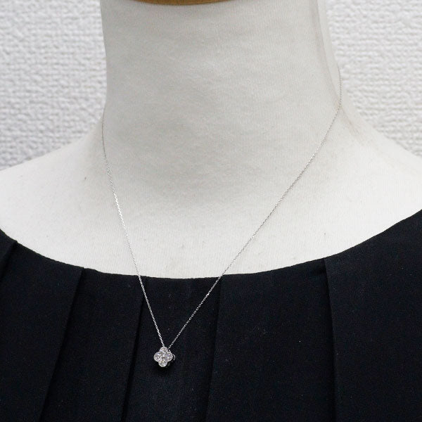 Pt900/ Pt850 ダイヤモンド ペンダントネックレス 0.30ct フラワー