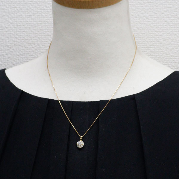 セイコー K18YG ダイヤモンド ペンダントネックレス 0.70ct