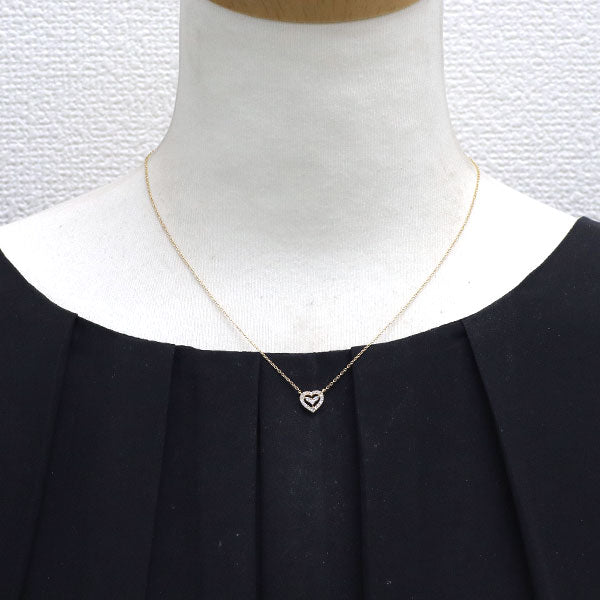 ポンテヴェキオ K18YG ダイヤモンド ペンダントネックレス 0.14ct ハート