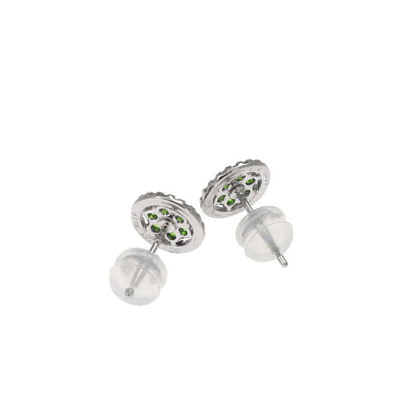 Pt900 デマントイドガーネット ダイヤモンド ピアス 0.28ct D0.18ct 希少