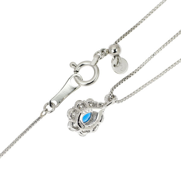 希少 Pt900/ Pt850 アウイナイト ダイヤモンド ペンダントネックレス 0.06ct D0.27ct