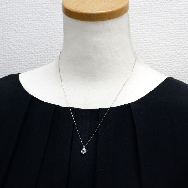 希少 Pt900/ Pt850 アウイナイト ダイヤモンド ペンダントネックレス 0.06ct D0.27ct