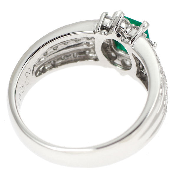 Pt900 エメラルド ダイヤモンド リング 0.578ct D0.62ct