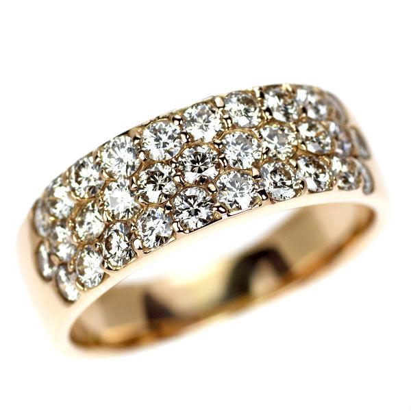 K18PG ダイヤモンド リング 1.54ct パヴェ