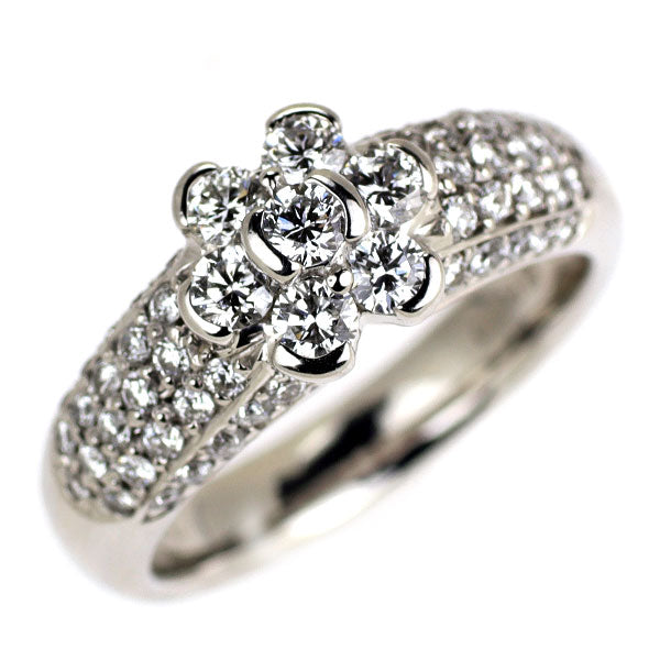 モニッケンダム Pt900 ダイヤモンド リング 1.00ct フラワー パヴェ