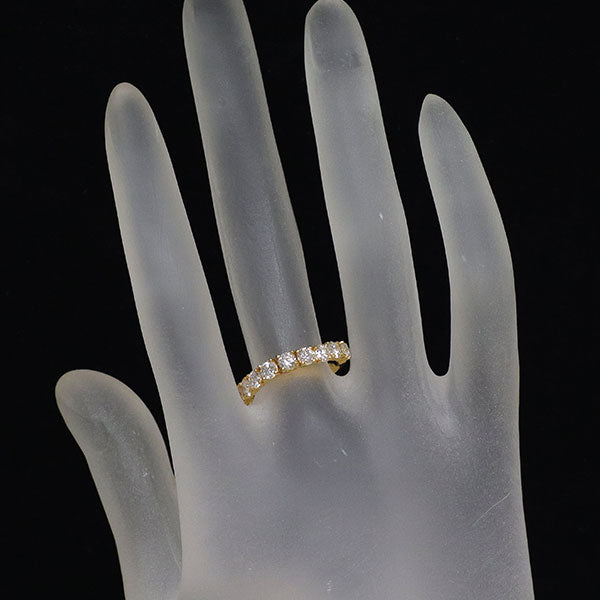 K18YG ダイヤモンド リング 1.25ct ハーフエタニティ