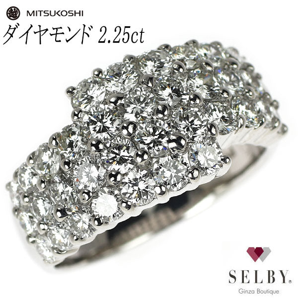 三越 Pt900 ダイヤモンド リング 2.25ct 《セルビー銀座店》【中古】