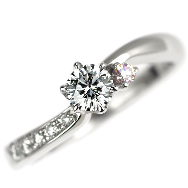 ブリリアントローズ Pt900 ダイヤモンド リング 0.275ct E VS1 PD0.028ct D0.04ct