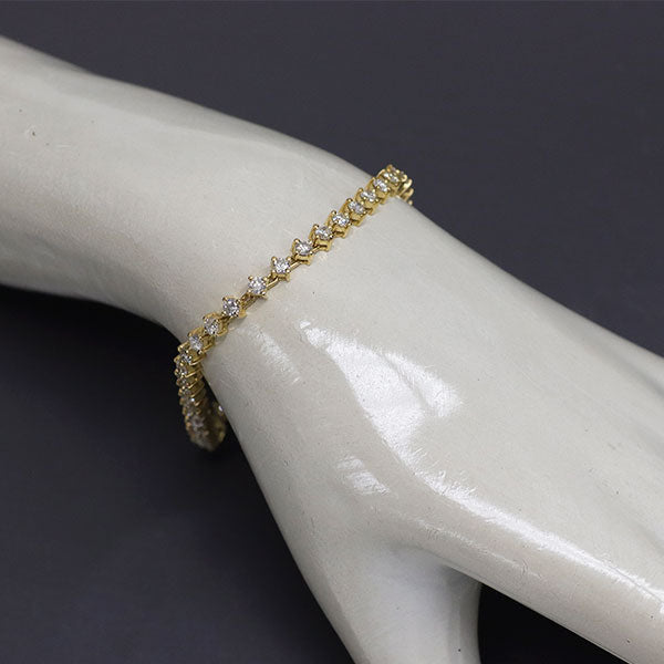 K18YG ダイヤモンド テニスブレスレット 3.05ct
