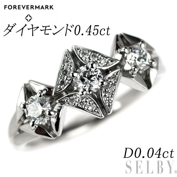 フォーエバーマーク Pt900 ダイヤモンド リング 0.45ct D0.04ct エターナルコレクション