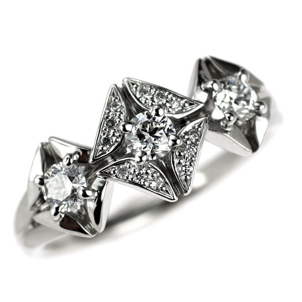 フォーエバーマーク Pt900 ダイヤモンド リング 0.45ct D0.04ct エターナルコレクション