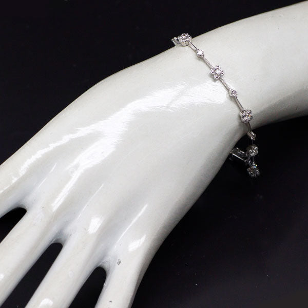 K18WG H&C ダイヤモンド ブレスレット 1.05ct フラワー