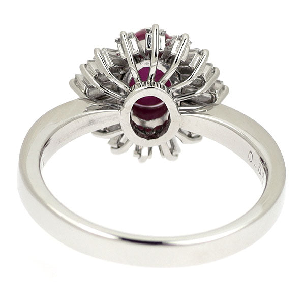 Pt900 スタールビー ダイヤモンド リング 1.66ct D0.58ct
