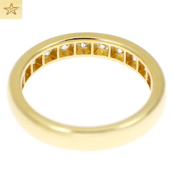 GINZA TANAKA/田中貴金属 K18YG ダイヤモンド リング 0.62ct ハーフエタニティ