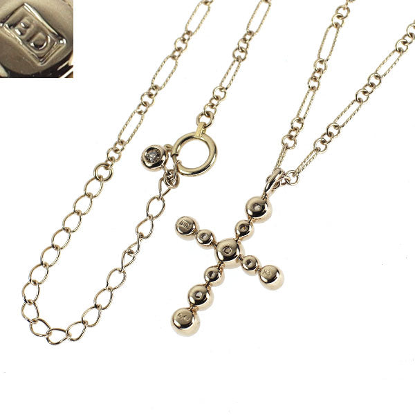 カシケイ/Kashikey K18BG ブラウンダイヤモンド ペンダントネックレス 0.40ct クロス