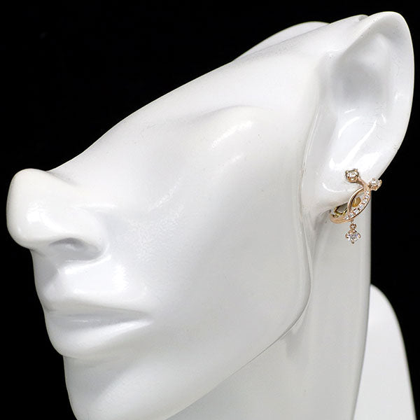 K18YG/PG ダイヤモンド イヤリング 0.678ct