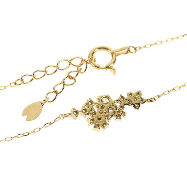 K18YG さくらカット ダイヤモンド ブレスレット 0.118ct D0.16ct フラワー