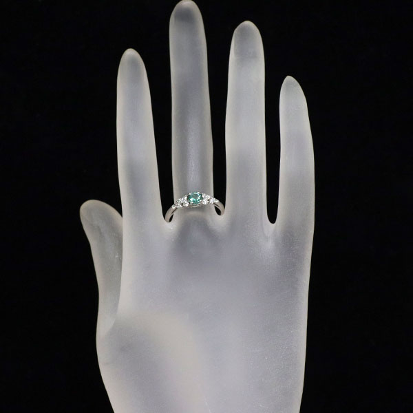 Pt900 グランディディエライト ダイヤモンド リング 0.31ct D0.24ct 希少