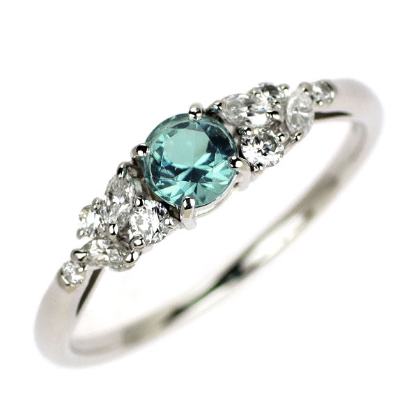 Pt900 グランディディエライト ダイヤモンド リング 0.31ct D0.24ct 希少