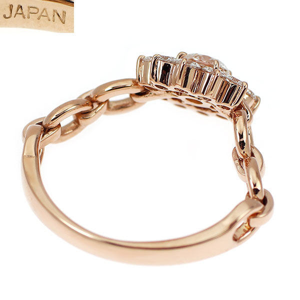 ラッセル K18PG ダイヤモンド  リング 0.26ct D0.32ct