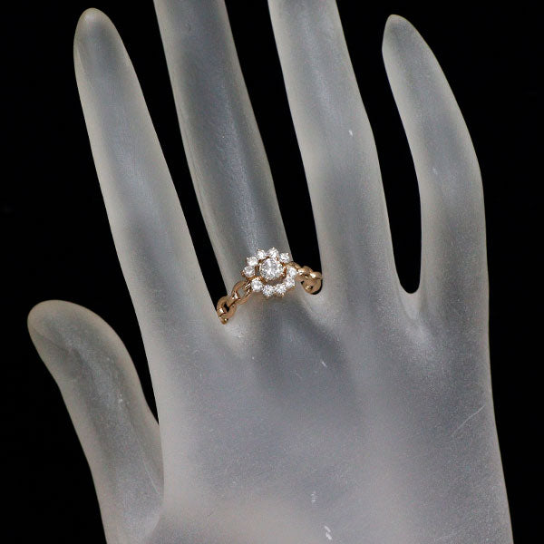 ラッセル K18PG ダイヤモンド  リング 0.26ct D0.32ct