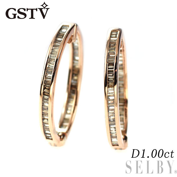 GSTV K18PG ダイヤモンド イヤリング 1.00ct