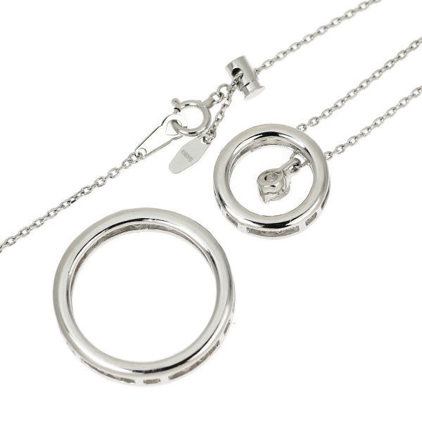Pt900/ K18WG ダイヤモンド ペンダントネックレス 0.30ct D1.73ct 3way