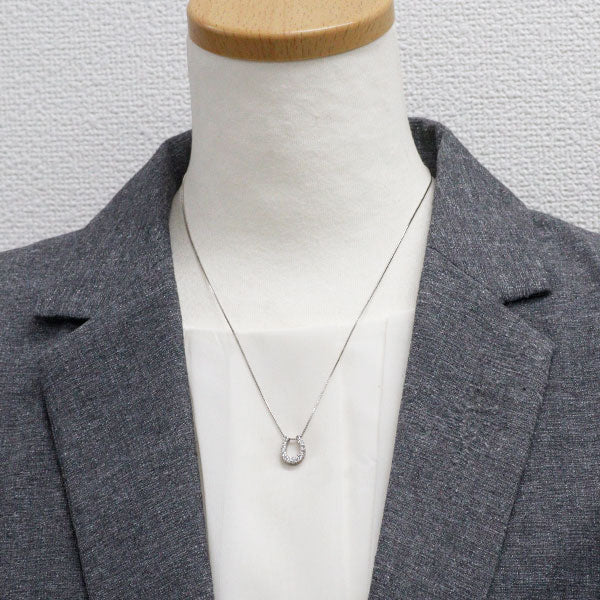 Pt900/ Pt850 ダイヤモンド ペンダントネックレス 0.50ct 馬蹄