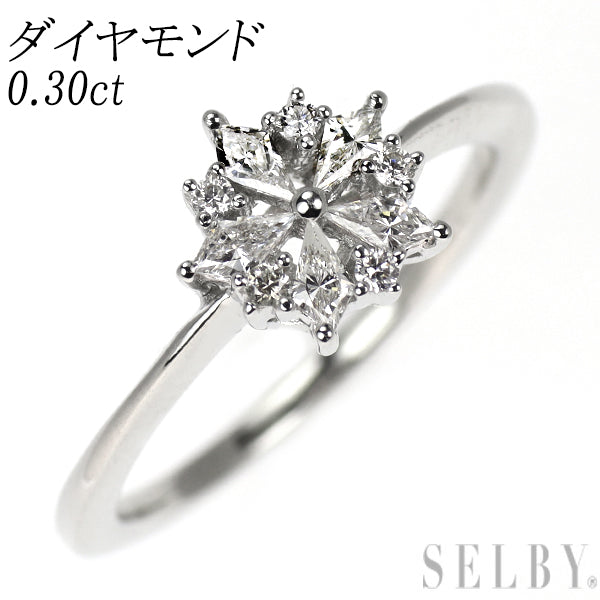 K18WG ダイヤモンド リング 0.30ct