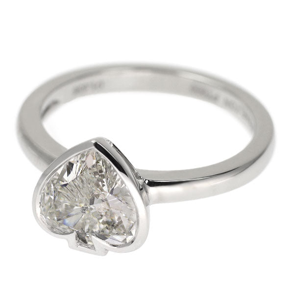 Pt900  ファンシーカット スペードシェイプ ダイヤモンド リング 1.636ct H SI2 希少