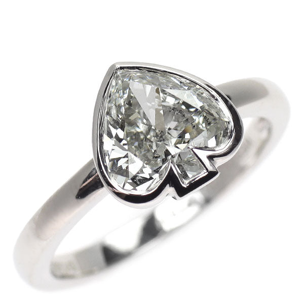 Pt900  ファンシーカット スペードシェイプ ダイヤモンド リング 1.636ct H SI2 希少