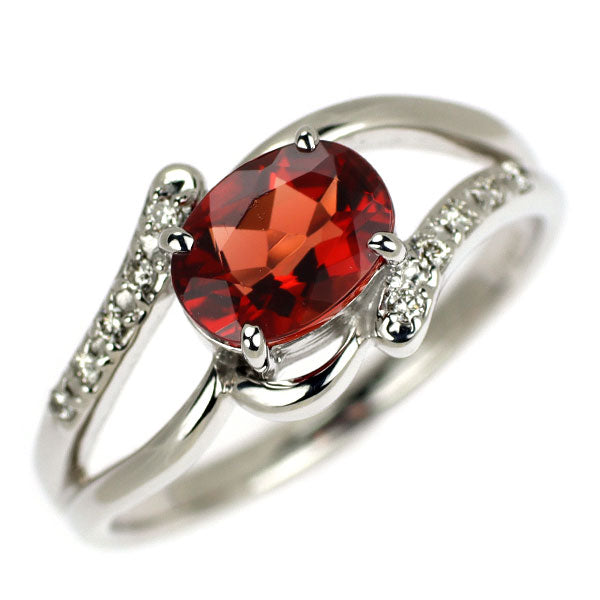 K18WG アンデシン ダイヤモンド リング 1.10ct D0.08ct