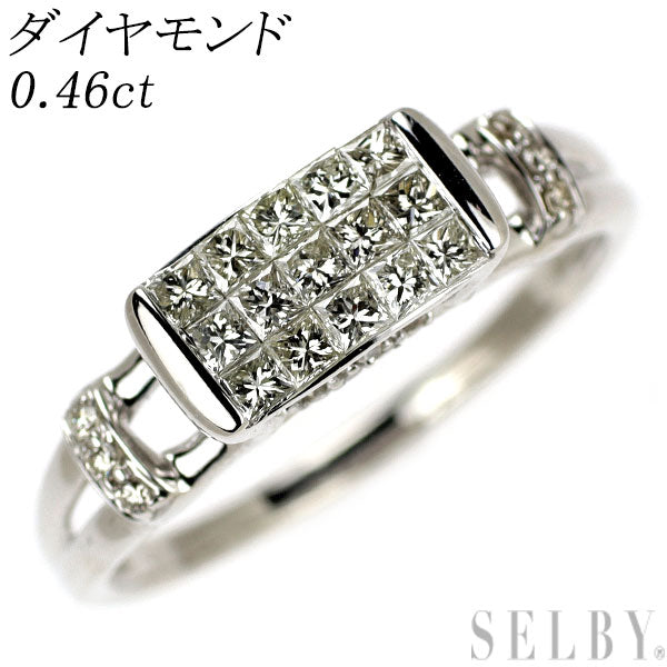K18WG ダイヤモンド リング 0.46ct ミステリーセッティング