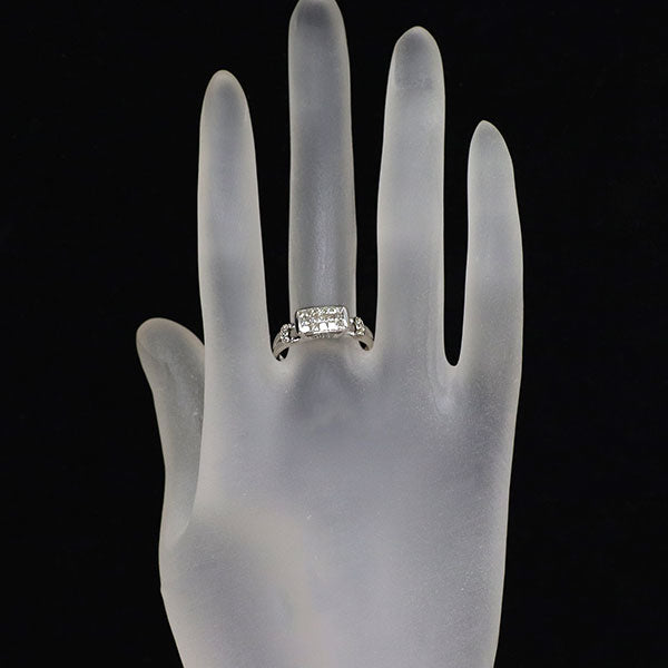 K18WG ダイヤモンド リング 0.46ct ミステリーセッティング