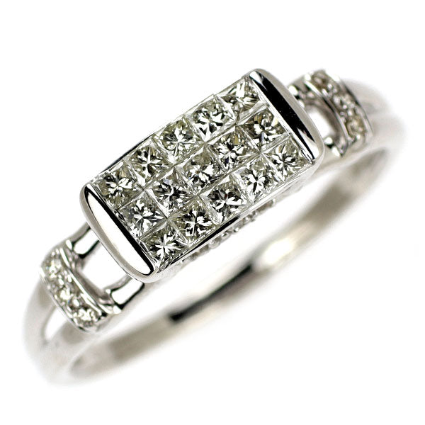K18WG ダイヤモンド リング 0.46ct ミステリーセッティング
